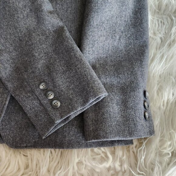 Vintage Pendleton Womens Jacket Blazer Size 8 Gray Academia Collared Long Sleeve - Picture 11 of 12